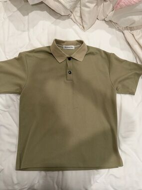 The Frankie Shop Women’s/Unisex Olive Polo with Contrast Collar